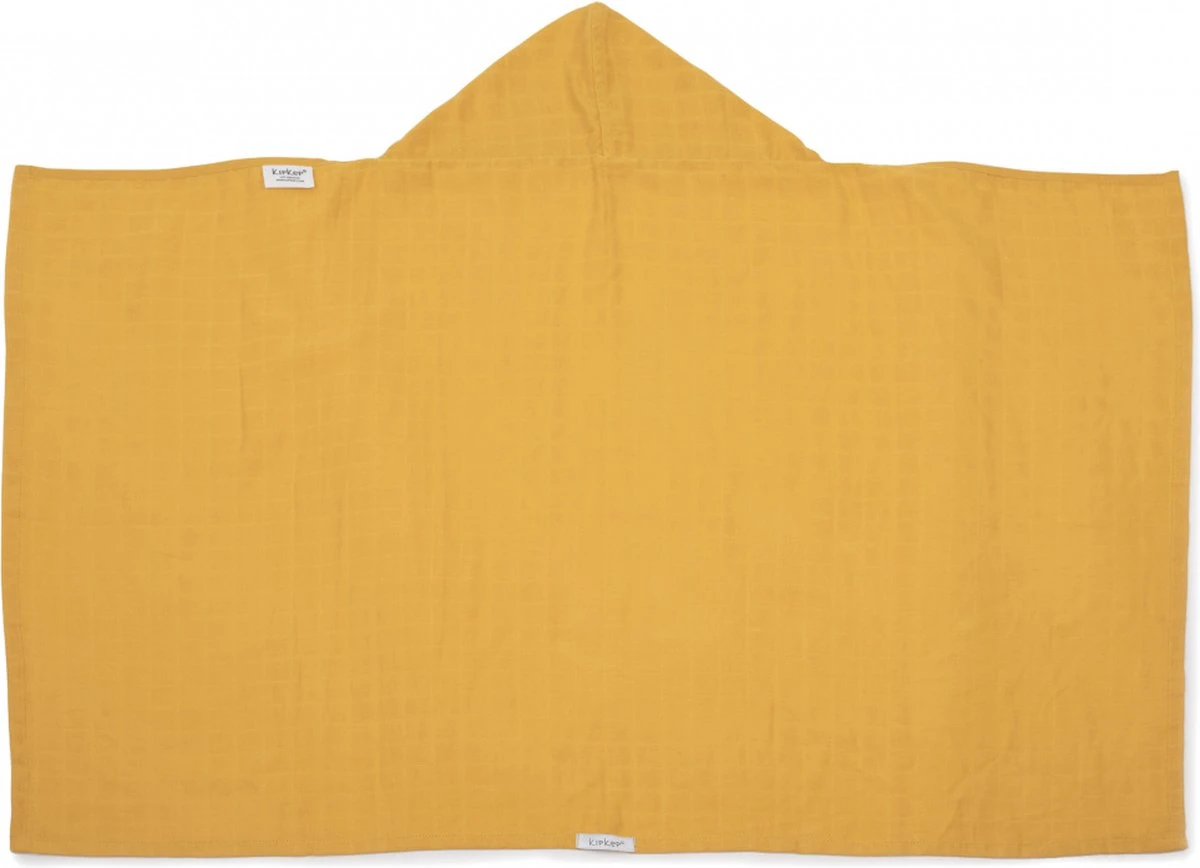 KipKep Blenker Hydrofiele Badcape - Maat 100x70cm - Little Bees Geel 4 KipKep Blenker Hydrofiele Badcape - Maat 100x70cm - Little Bees Geel - Afbeelding 2