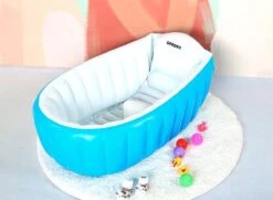 FEDEC Babybadje - Kinderbad Met Zitgedeelte - Opblaasbaar - Blauw -Winkel Voor Babyverzorgingsproducten 1200x880
