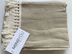 Hydrofiele Doek XL Met Franjes - 120x120 Cm - Taupe -Winkel Voor Babyverzorgingsproducten 1200x900 11