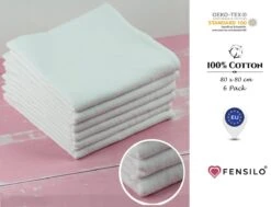 Flanellen Luiers- 6 PACK - Wit – FENSILO – Flanellen Doeken -Winkel Voor Babyverzorgingsproducten 1200x920