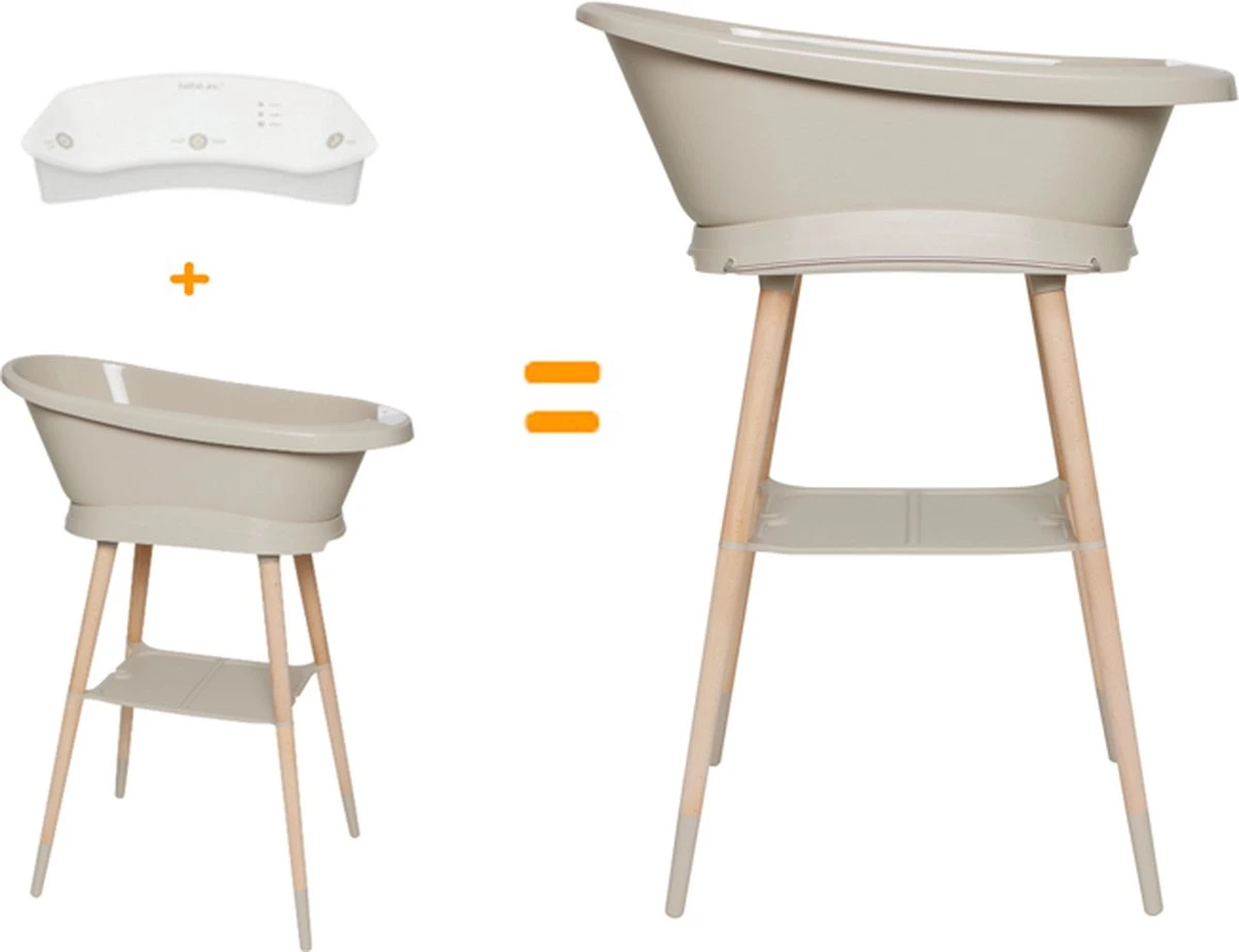 Bundel! Bad Sense Edition (Bad, Digitale Thermometer En Standaard) In De Kleur 'Taupe' Van Bébé-jou. 3 Bundel! Bad Sense Edition (Bad, Digitale Thermometer En Standaard) In De Kleur 'Taupe' Van Bébé-jou.