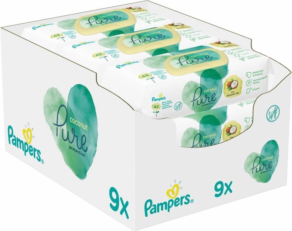 Pampers® Pampers Billendoekjes Harmonie Coconut Navulpak 9x42 = 378 Doekjes 3 Pampers® Pampers Billendoekjes Harmonie Coconut Navulpak 9x42 = 378 Doekjes