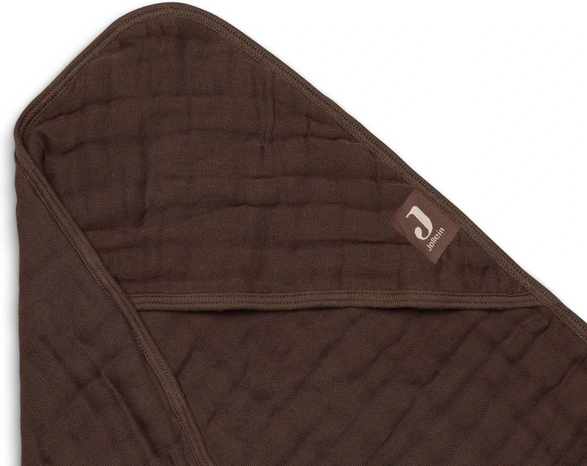 Jollein Badcape Wrinkled 75x75cm - Nougat 9 Jollein Badcape Wrinkled 75x75cm - Nougat - Afbeelding 8