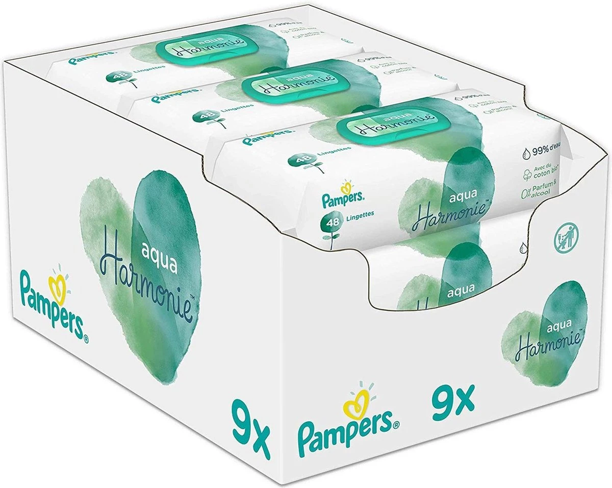 Pampers® Pampers Aqua Pure Billendoekjes - 432 Stuks 3 Pampers® Pampers Aqua Pure Billendoekjes - 432 Stuks - Afbeelding 2