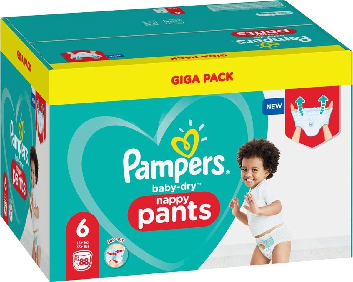 Pampers® Pampers - Baby Dry Pants - Maat 6 - Mega Pack - 88 Luierbroekjes 3 Pampers® Pampers - Baby Dry Pants - Maat 6 - Mega Pack - 88 Luierbroekjes