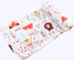 2 Stuks - Hydrofiele Doek XL - 120x120 Cm - Inbakerdoek - Tipi Tent Beer - Safari Dieren - Swaddle Doek Groot - Hydrofiele Luier -Winkel Voor Babyverzorgingsproducten 1200x978