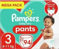 Pampers® Pampers - Baby Dry Pants - Maat 3 - Mega Pack - 94 Luierbroekjes -Winkel Voor Babyverzorgingsproducten 1200x992