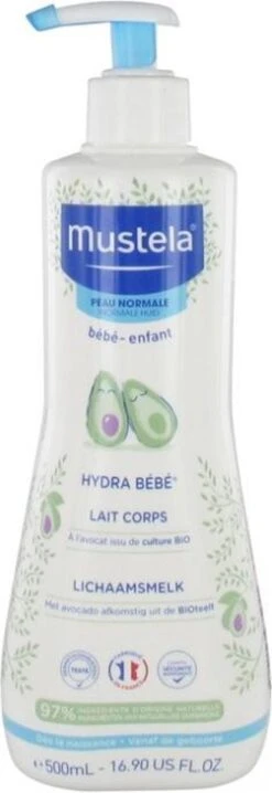Mustela Hydra Bébé Lichaamsmelk Met BIO Avocado -500ml -normale Huid- Baby -Winkel Voor Babyverzorgingsproducten 413x1200