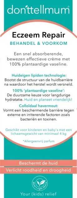 Donttellmum - Eczeem Repair Creme - 50 Ml 30 Donttellmum - Eczeem Repair Creme - 50 Ml -Winkel Voor Babyverzorgingsproducten 469x1200 1