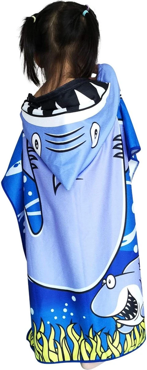 JAXY Badcape Baby - Badcape - Baby Badjas - Omslagdoek - Omslagdoek - Baby Handdoek Met Capuchon - Strandhanddoek - Badponcho - Poncho Handdoek - Microfiber - 60x90cm - Haai 5 JAXY Badcape Baby - Badcape - Baby Badjas - Omslagdoek - Omslagdoek - Baby Handdoek Met Capuchon - Strandhanddoek - Badponcho - Poncho Handdoek - Microfiber - 60x90cm - Haai - Afbeelding 3