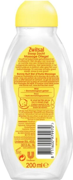 Zwitsal - Slaap Zacht - Massage Olie Lavendel - 3 X 200ml - Voordeelpack -Winkel Voor Babyverzorgingsproducten 488x1200 1