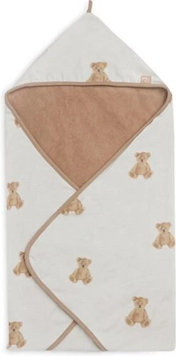 Jollein Badcape 75x75cm Teddy Bear - GOTS -Winkel Voor Babyverzorgingsproducten 594x1200