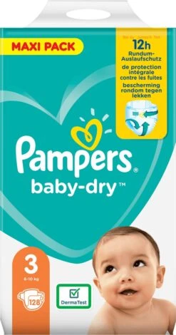 Pampers® Pampers Baby Dry Maat 3 - 128 Luiers Voordeelvepakking