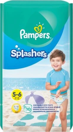 Pampers® Pampers Splashers - Maat 5-6 (14+ Kg) - 10 Wegwerpbare Zwemluiers -Winkel Voor Babyverzorgingsproducten 667x1200