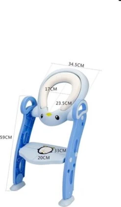 Universeel Toilet Training Met Trapje - Blauw - Opvouwbaar WC Bril Verkleiner Met Handvaten En Opstapje - Zindelijkheid Training - Toilet Bril Zitje - Zacht Rubber Afneembaar En Wasbaar Zitje - Urinoirs Voor Peuters Leeftijd: 2 Tot 7 Jaar -Winkel Voor Babyverzorgingsproducten 700x1200 2
