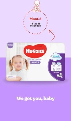 Huggies Luierbroekjes - Maat 5 (12 Tot 17 Kg) - Ultra Comfort - Unisex - 128 Stuks - Maandbox -Winkel Voor Babyverzorgingsproducten 708x1200