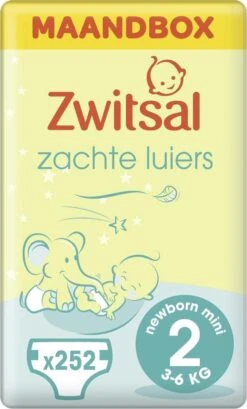 Zwitsal Luiers Mini - Maat 2 - 252 Stuks - Voordeelverpakking -Winkel Voor Babyverzorgingsproducten 725x1200