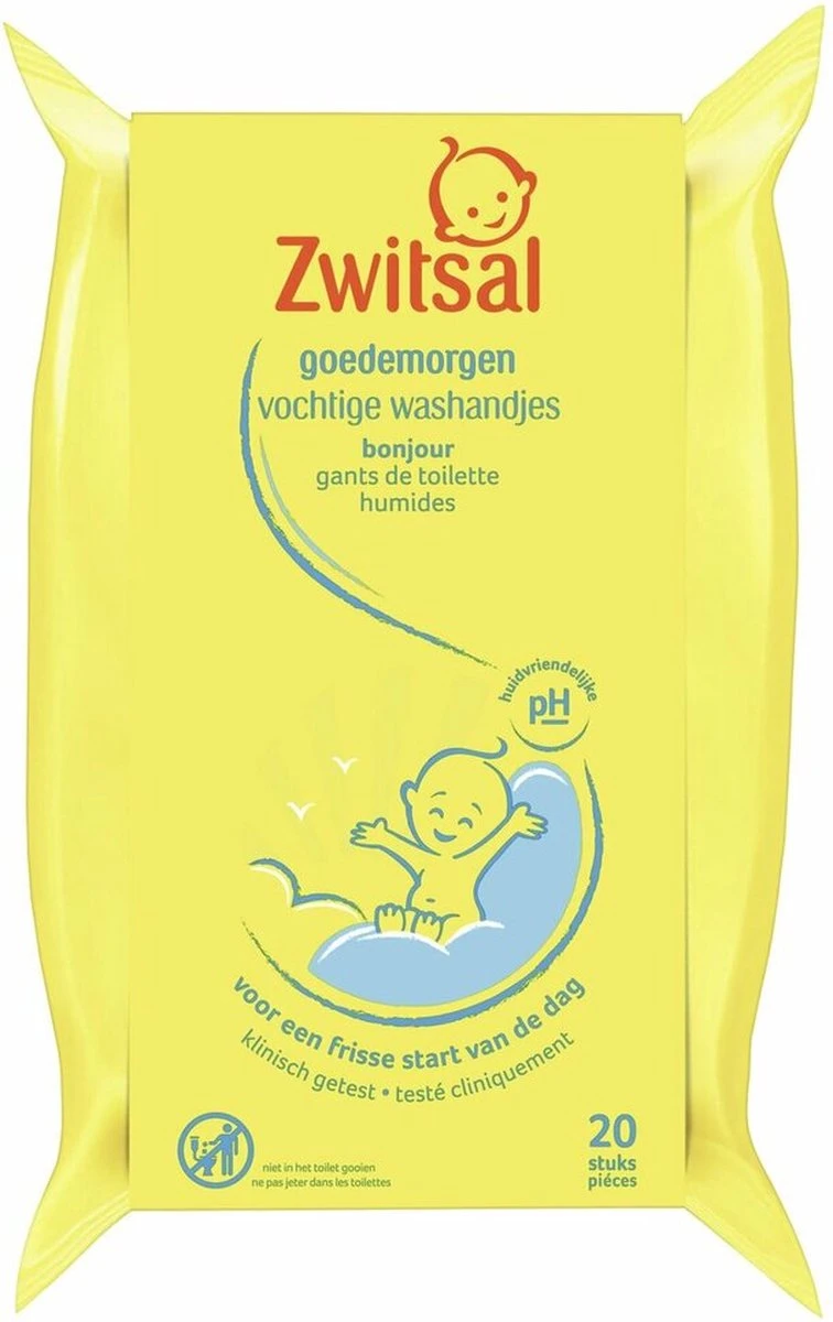 Zwitsal Goedemorgen Baby Vochtige Washandjes - 20 Stuks 10 Zwitsal Goedemorgen Baby Vochtige Washandjes - 20 Stuks - Afbeelding 8