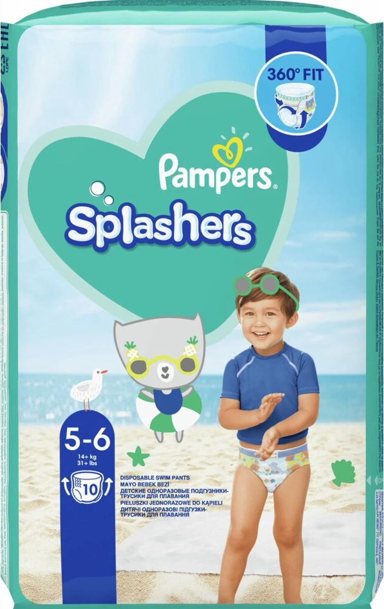 Pampers® Pampers Splashers Wegwerpbare Zwemluiers - Maat 5-6 (14+ Kg) - 30 Stuks - Voordeelverpakking 11 Pampers® Pampers Splashers Wegwerpbare Zwemluiers - Maat 5-6 (14+ Kg) - 30 Stuks - Voordeelverpakking - Afbeelding 9