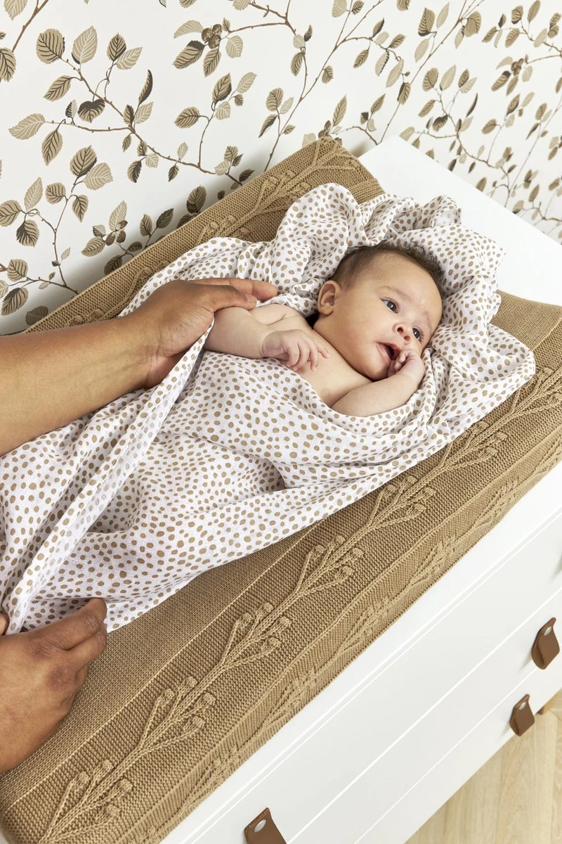 Meyco Cheetah Swaddle - 2-pack - Hydrofiel - Taupe - 120x120cm 5 Meyco Cheetah Swaddle - 2-pack - Hydrofiel - Taupe - 120x120cm - Afbeelding 3