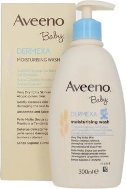 Aveeno Baby Dermexa Moisturising Wash - 300 Ml (voor Zeer Droge En Jeukende Huid)