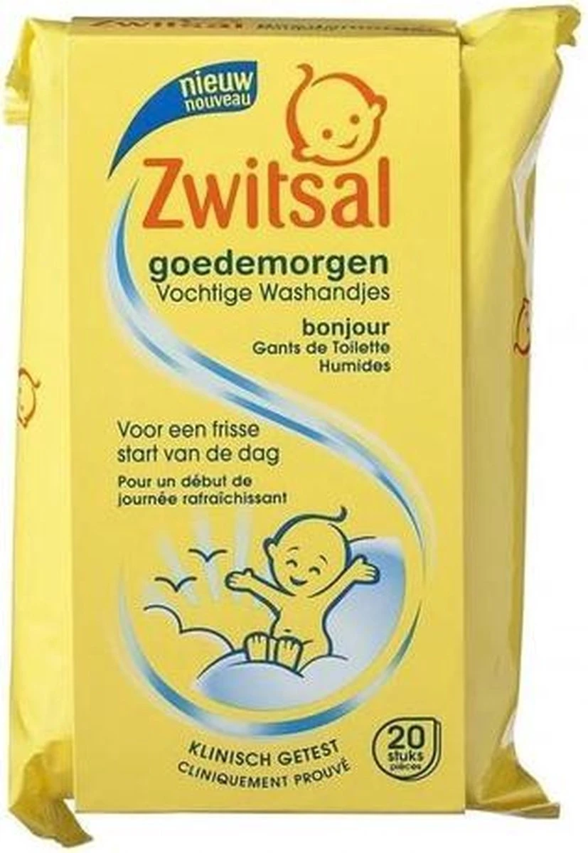 Zwitsal Goedemorgen Baby Vochtige Washandjes - 20 Stuks 11 Zwitsal Goedemorgen Baby Vochtige Washandjes - 20 Stuks - Afbeelding 9