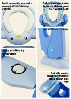Universeel Toilet Training Met Trapje - Blauw - Opvouwbaar WC Bril Verkleiner Met Handvaten En Opstapje - Zindelijkheid Training - Toilet Bril Zitje - Zacht Rubber Afneembaar En Wasbaar Zitje - Urinoirs Voor Peuters Leeftijd: 2 Tot 7 Jaar -Winkel Voor Babyverzorgingsproducten 870x1200 2