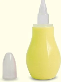 Merkloos Neuszuiger Geel – Baby Neuszuiger – Neuspompje - Geel