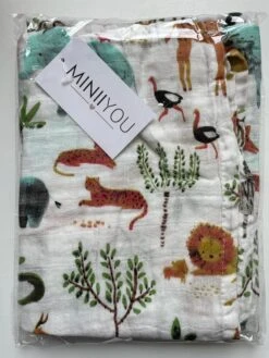 Hydrofiele Doek XL - Baby Inbakerdoek - 120x120 Cm - Safari Dieren 12 Hydrofiele Doek XL - Baby Inbakerdoek - 120x120 Cm - Safari Dieren -Winkel Voor Babyverzorgingsproducten 900x1200 6