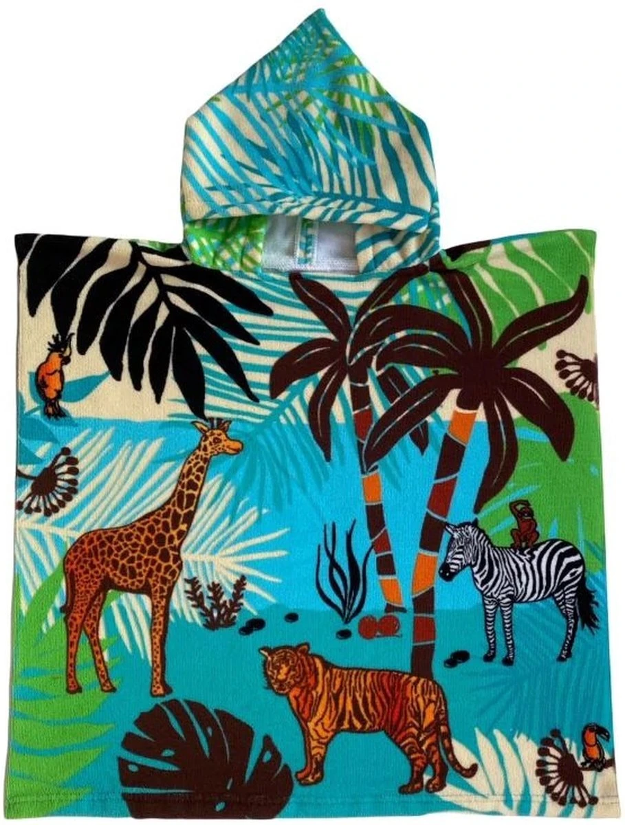Bad Cape/poncho Voor Kinderen 60 X 120 Cm Microvezel - Bad Poncho's Met Savanne Safari Dieren 3 Bad Cape/poncho Voor Kinderen 60 X 120 Cm Microvezel - Bad Poncho's Met Savanne Safari Dieren