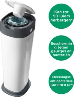 Tommee Tippee Twist & Click XL-luieremmer - Voor Maximaal 60 Luiers - Milieuvriendelijker Systeem - 1 Navulcassette - Duurzaam Geproduceerde Antibacteriële GREENFILM 13 Tommee Tippee Twist & Click XL-luieremmer - Voor Maximaal 60 Luiers - Milieuvriendelijker Systeem - 1 Navulcassette - Duurzaam Geproduceerde Antibacteriële GREENFILM -Winkel Voor Babyverzorgingsproducten 911x1200