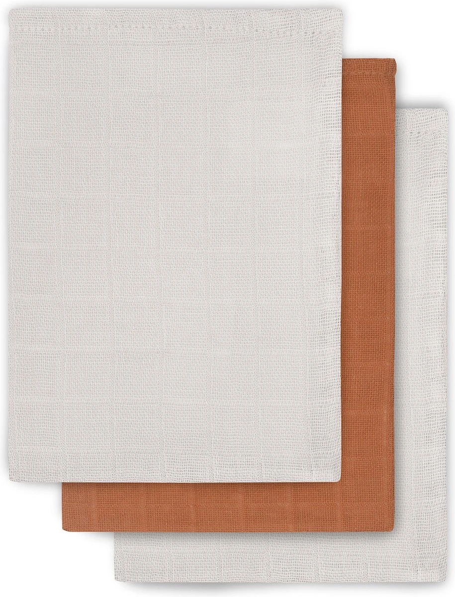 Jollein Baby Hydrofiel Monddoekje Bamboe Katoen - Caramel - 3 Stuks 3 Jollein Baby Hydrofiel Monddoekje Bamboe Katoen - Caramel - 3 Stuks