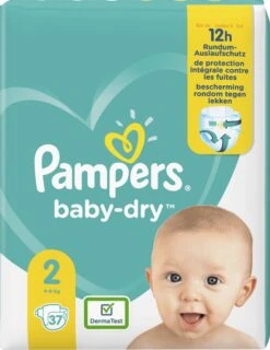 Pampers® Pampers Baby Dry Maat 2 - 37 Luiers -Winkel Voor Babyverzorgingsproducten 927x1200