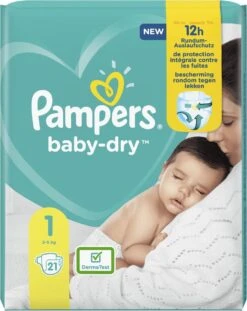 Pampers® Pampers Baby Dry Newborn Maat 1 - 21 Stuks -Winkel Voor Babyverzorgingsproducten 953x1200 1