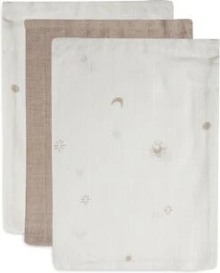 Jollein Baby Washandje Hydrofiel Stargaze - Biscuit - 3 Stuks -Winkel Voor Babyverzorgingsproducten 967x1200