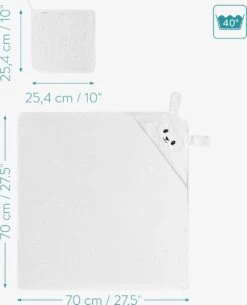 Navaris Badcape Met Capuchon Voor Baby - Set Met Badcape En Washandje - 100% Bamboe - Voor Baby's Van 0-12 Maanden - Oeko-tex Gecertificeerd - Schaap -Winkel Voor Babyverzorgingsproducten 972x1200 8