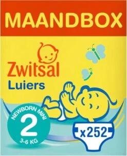 Zwitsal Luiers Mini - Maat 2 - 252 Stuks - Voordeelverpakking -Winkel Voor Babyverzorgingsproducten 975x1200