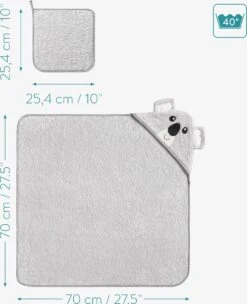 Navaris Badcape Met Capuchon Voor Baby - Set Met Badcape En Washandje - 100% Bamboe - Voor Baby's Van 0-12 Maanden - Oeko-tex Gecertificeerd - Koala -Winkel Voor Babyverzorgingsproducten 975x1200 6