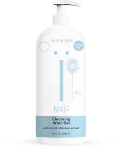 Naïf Reinigende Wasgel Pompfles - Baby En Kind – 500ml – Met Natuurlijke Ingrediënten