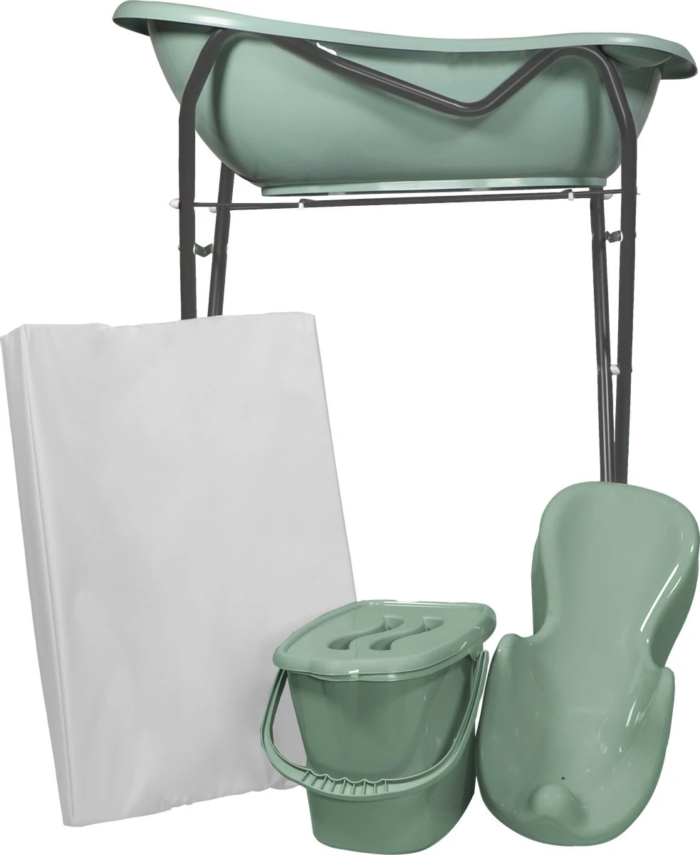 MamaLoes Stone Green Badset Incl. Graphite Badstandaard 3 MamaLoes Stone Green Badset Incl. Graphite Badstandaard