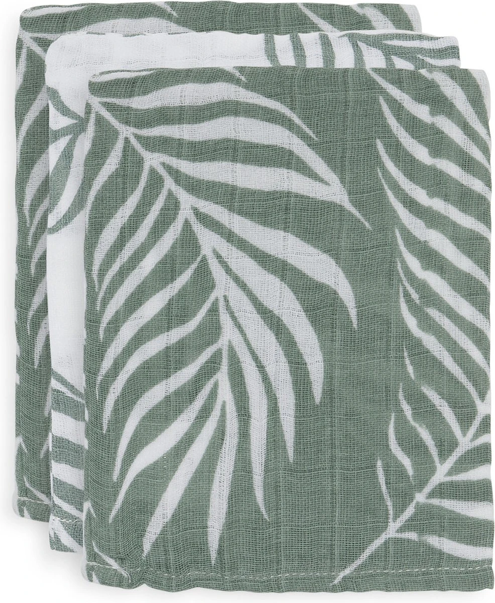 Jollein Baby Hydrofiel Washandje Nature - Ash Green - 3 Stuks 3 Jollein Baby Hydrofiel Washandje Nature - Ash Green - 3 Stuks - Afbeelding 2