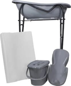 MamaLoes Grijs Badset Incl. Graphite Badstandaard